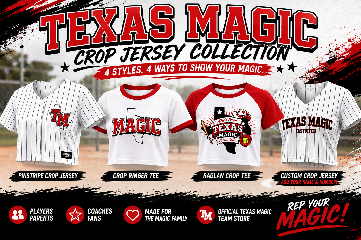 Texas Magic Crop Jersey Collection