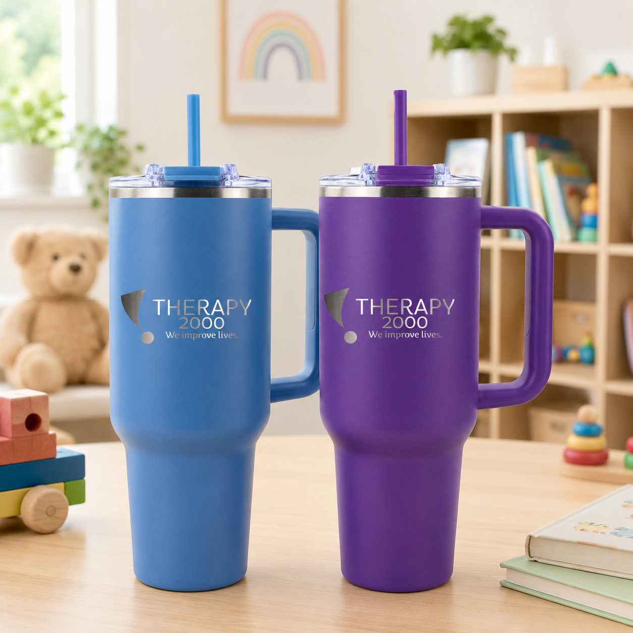 Therapy 2000 40oz Big Swig Tumbler with Handle | Engraved Logo