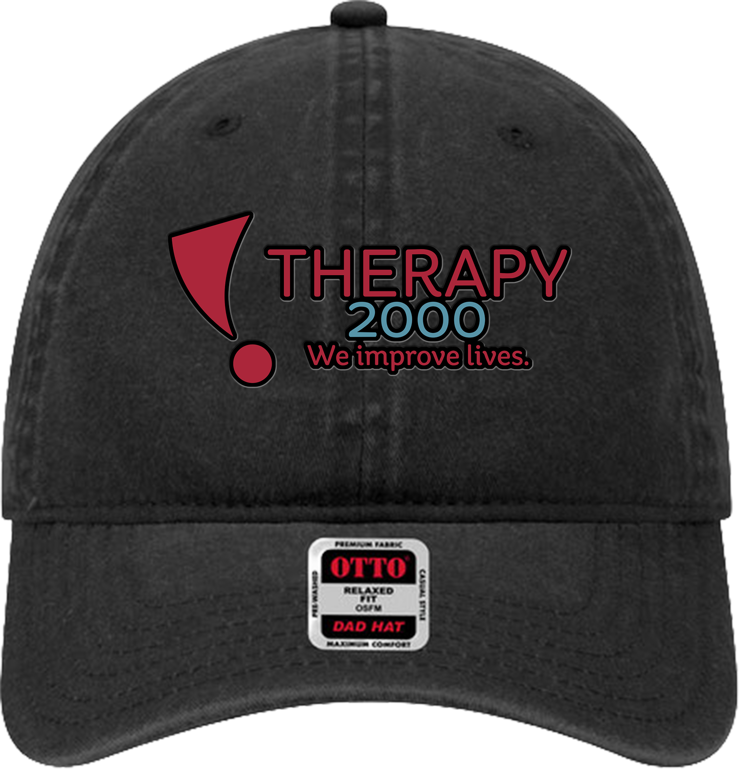 T2K Otto Unstructured Ball Cap Leatherette Full Color UV Printed Leatherette Logo