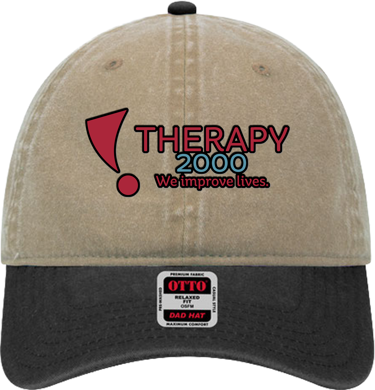 T2K Otto Unstructured Ball Cap Leatherette Full Color UV Printed Leatherette Logo