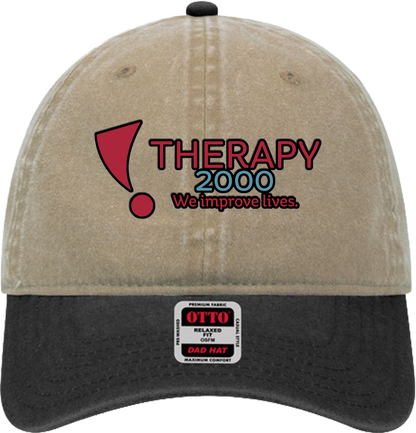T2K Otto Unstructured Ball Cap Leatherette Full Color UV Printed Leatherette Logo