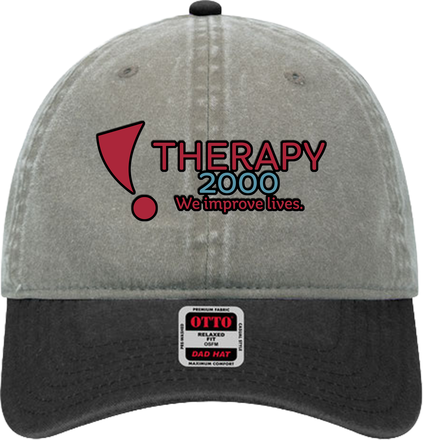 T2K Otto Unstructured Ball Cap Leatherette Full Color UV Printed Leatherette Logo