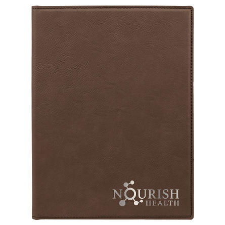 Nourish Health Leatherette Notebook – 8.5" x 11"