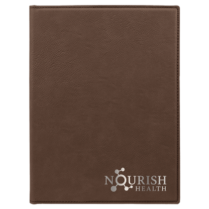 Nourish Health Leatherette Notebook – 8.5" x 11"