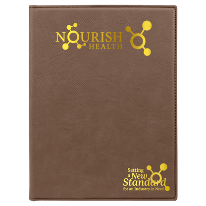 Nourish Health Leatherette Notebook – 8.5" x 11"