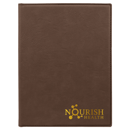 Nourish Health Leatherette Notebook – 8.5" x 11"