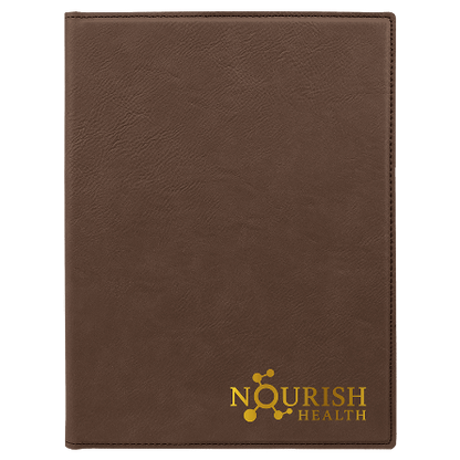Nourish Health Leatherette Notebook – 8.5" x 11"