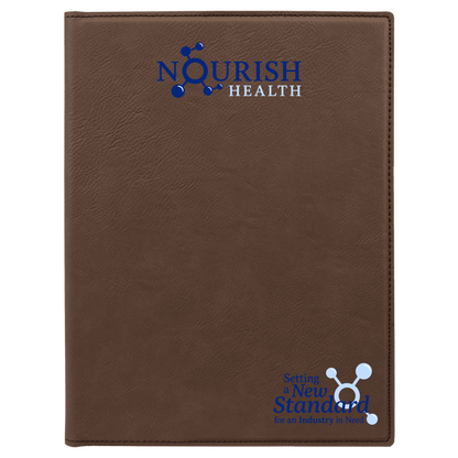 Nourish Health Leatherette Notebook – 8.5" x 11"