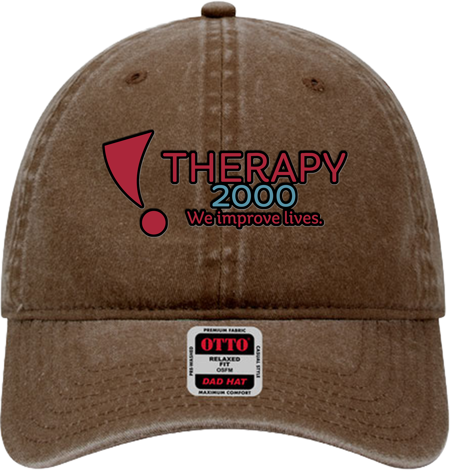 T2K Otto Unstructured Ball Cap Leatherette Full Color UV Printed Leatherette Logo