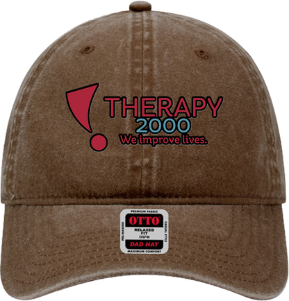 T2K Otto Unstructured Ball Cap Leatherette Full Color UV Printed Leatherette Logo