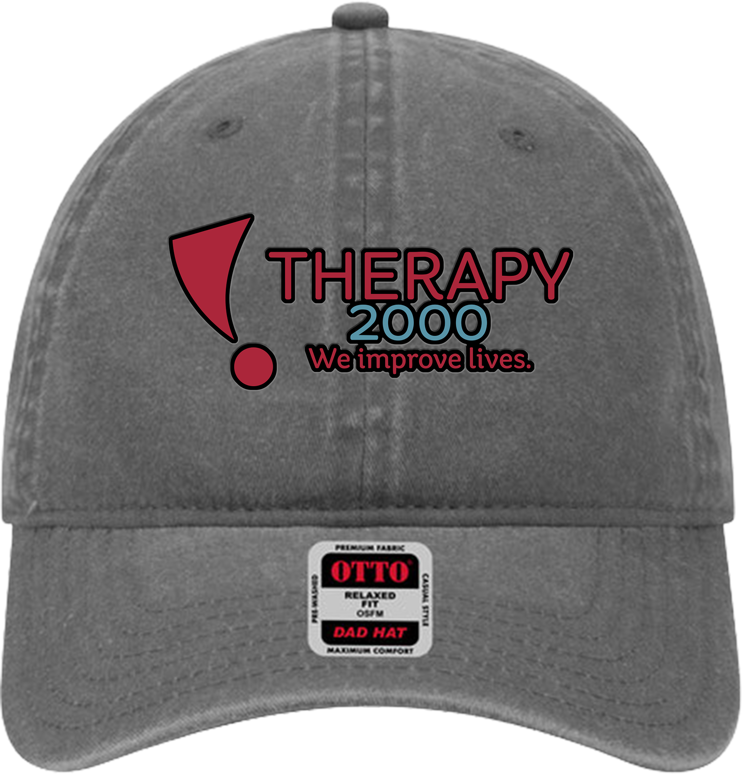 T2K Otto Unstructured Ball Cap Leatherette Full Color UV Printed Leatherette Logo