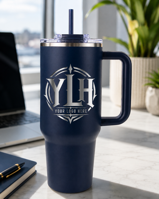 Your Brand Logo - Engraved - 40oz Big Swig Tumbler w/ Handle