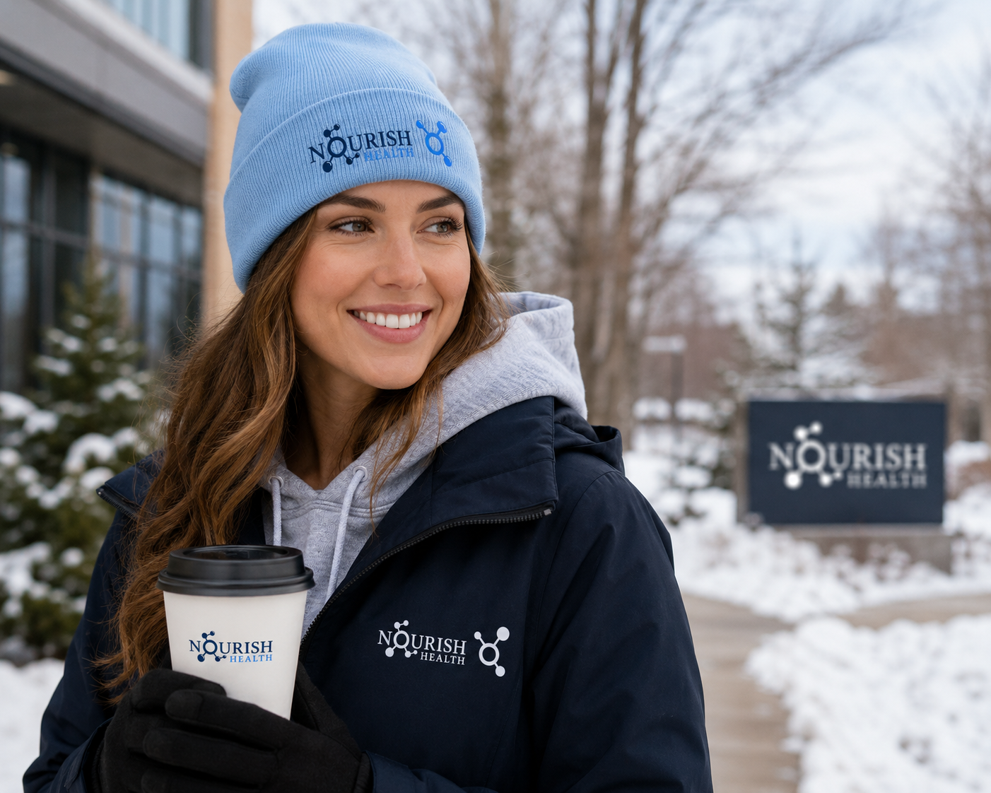 Nourish Health Knit Cuffed Beanie