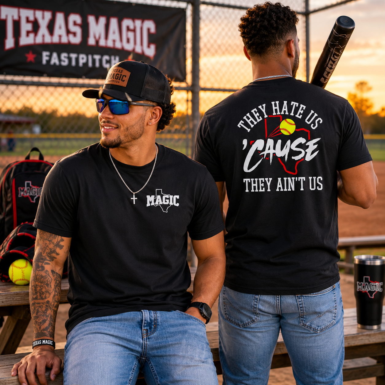 Texas Magic Fastpitch "They Hate Us 'Cause They Ain't Us" T-Shirt