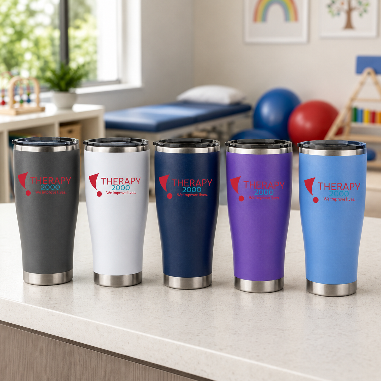 Therapy 2K 30 oz UV Printed Color Logo Modern Curve Tumbler