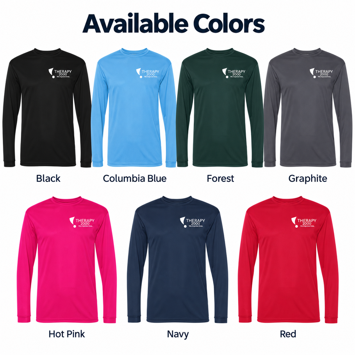 T2K C2 Performance Long Sleeve Tee – White Logo