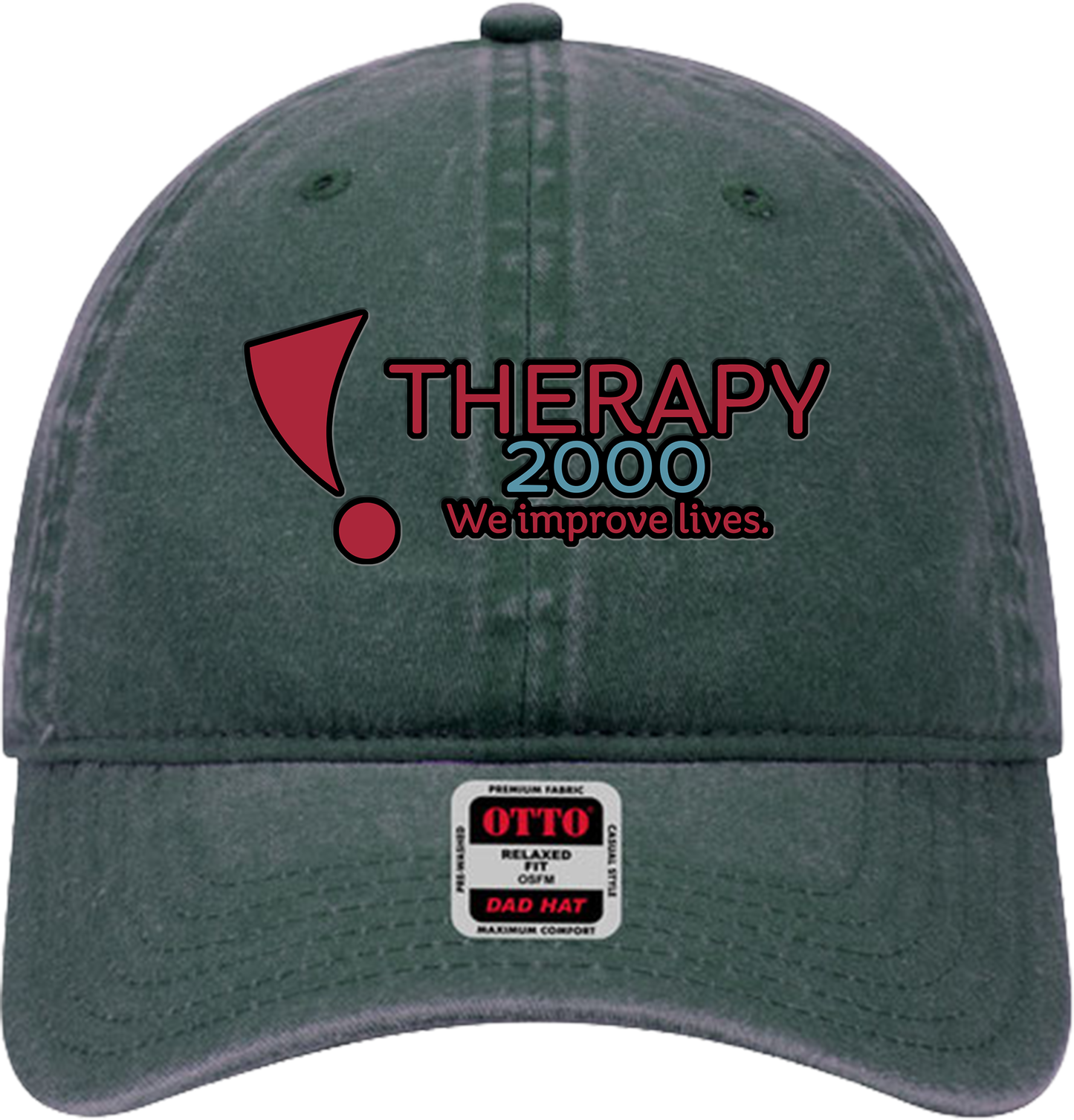 T2K Otto Unstructured Ball Cap Leatherette Full Color UV Printed Leatherette Logo