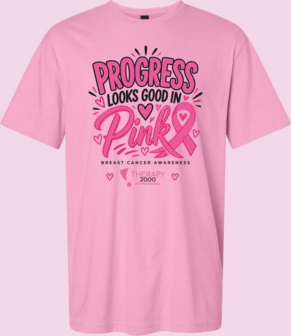 T2K Progress Looks Good in Pink Breast Cancer Awareness Tee