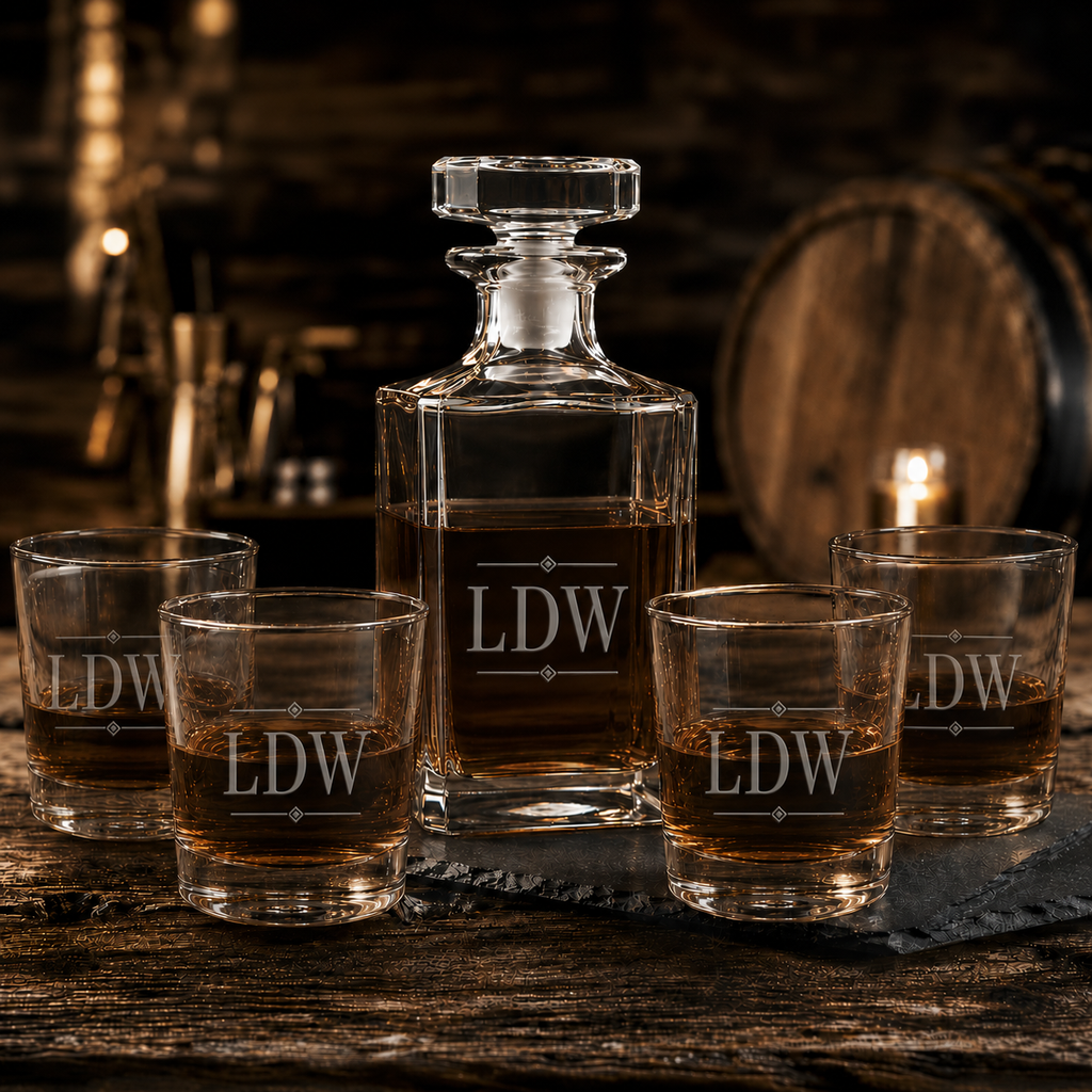 Personalized Decanter & Glass Gift Set