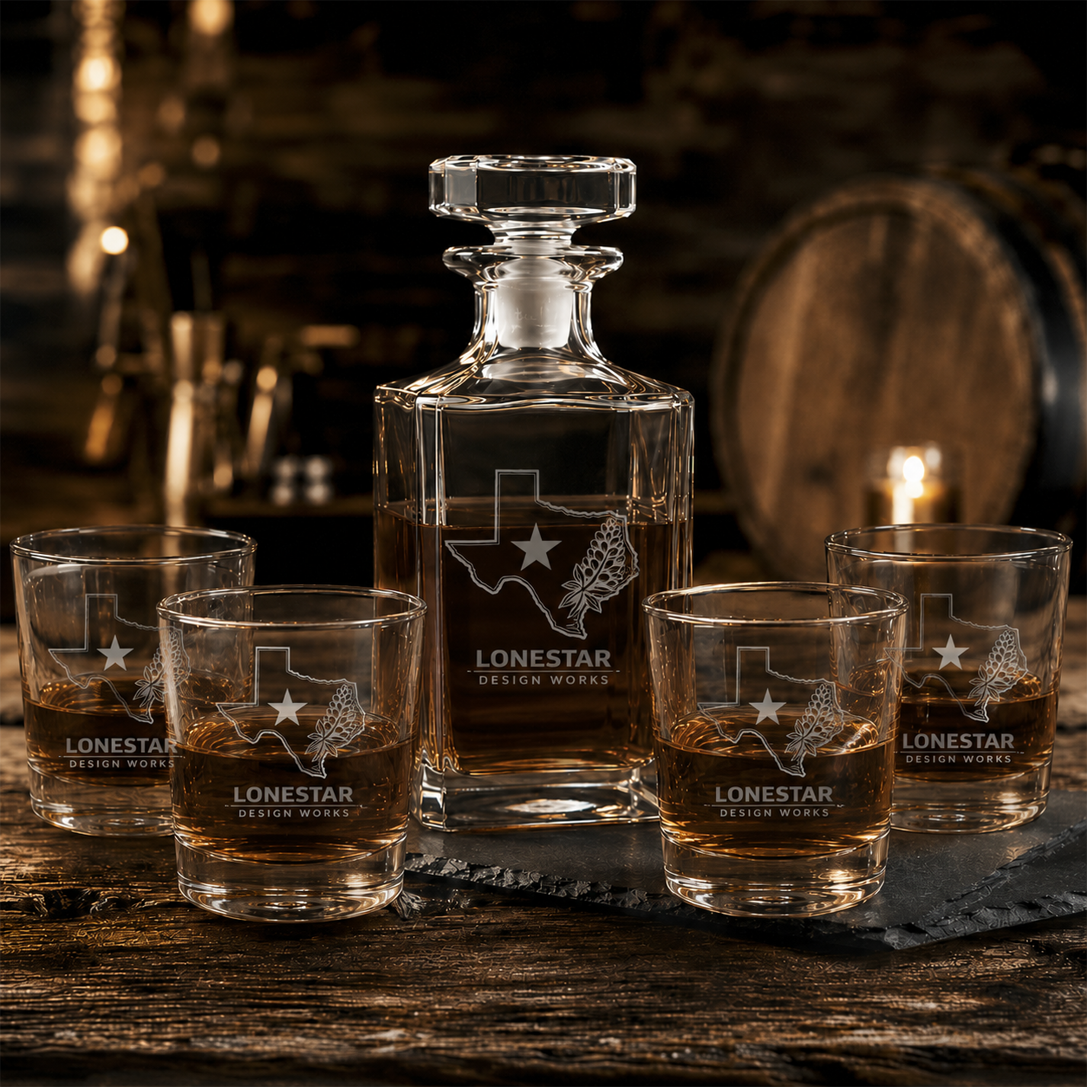 Personalized Decanter & Glass Gift Set