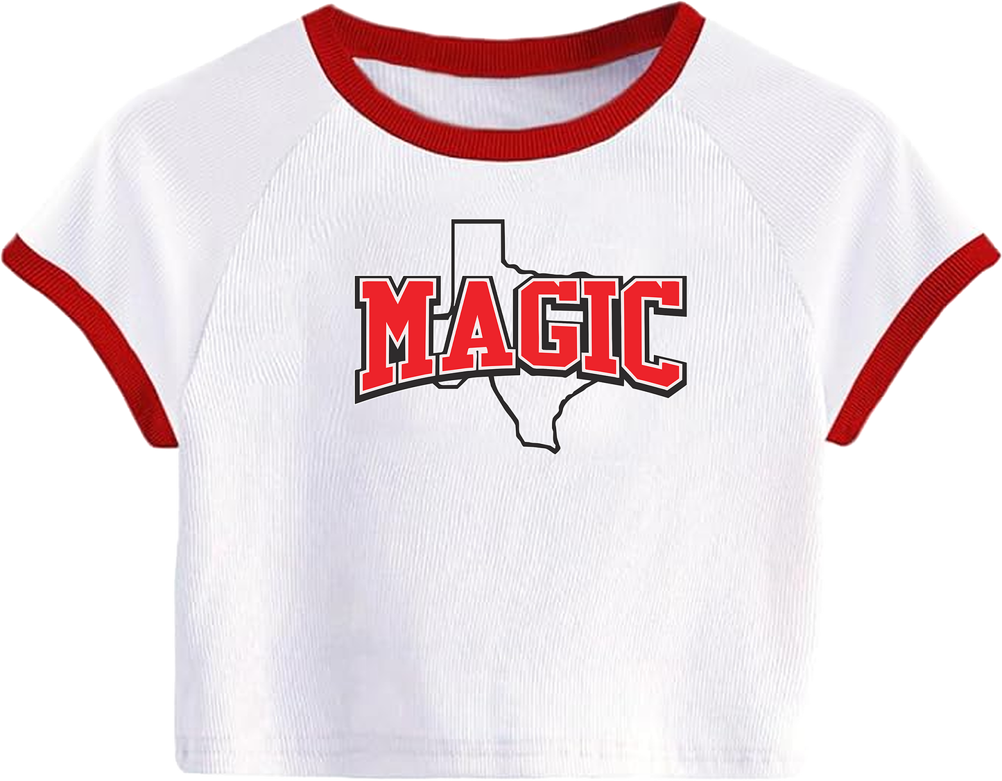 Texas Magic Women's Crop Ringer Tee
