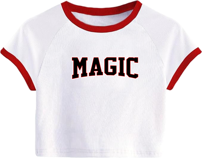 Texas Magic Women's Crop Ringer Tee