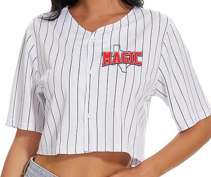 Texas Magic Women's Pinstripe Crop Jersey