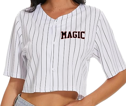 Texas Magic Women's Pinstripe Crop Jersey