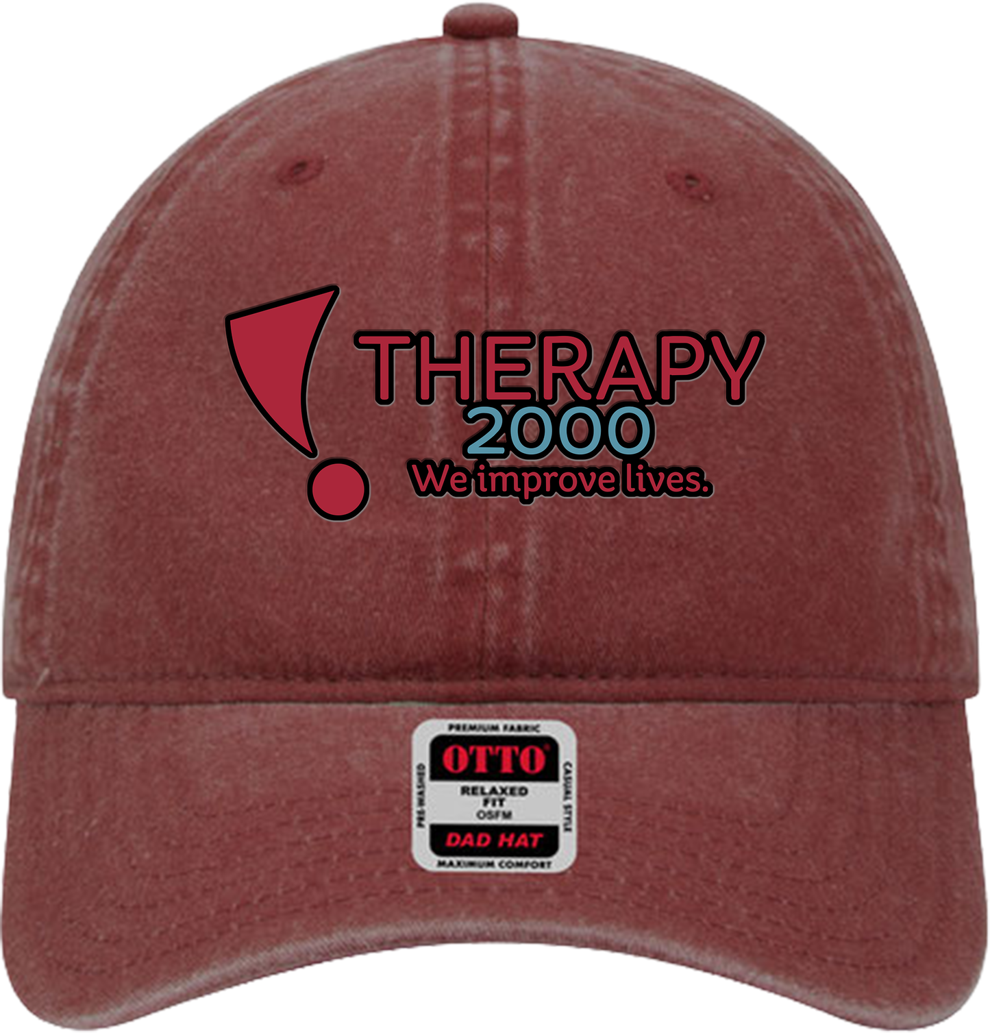 T2K Otto Unstructured Ball Cap Leatherette Full Color UV Printed Leatherette Logo