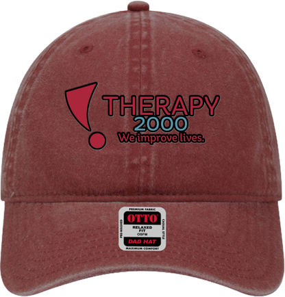 T2K Otto Unstructured Ball Cap Leatherette Full Color UV Printed Leatherette Logo