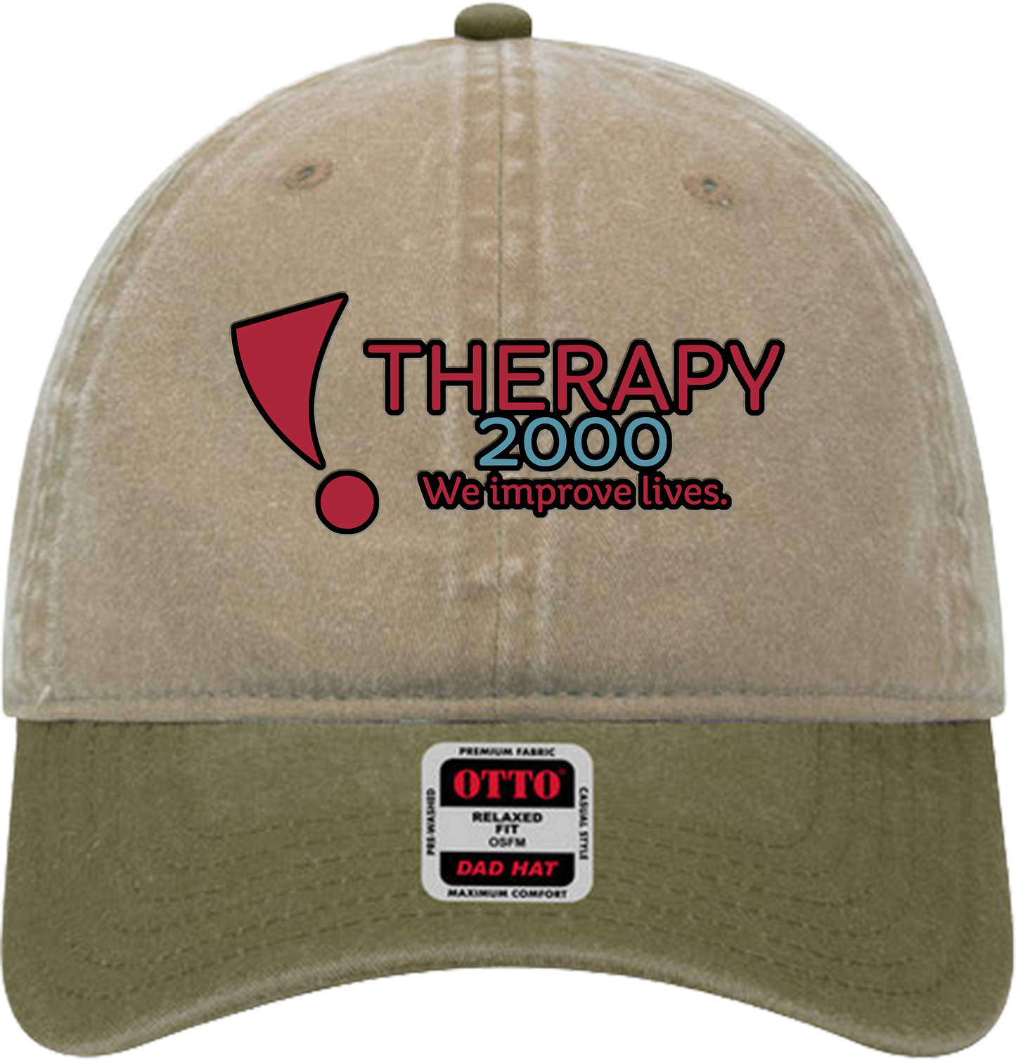 T2K Otto Unstructured Ball Cap Leatherette Full Color UV Printed Leatherette Logo