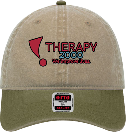 T2K Otto Unstructured Ball Cap Leatherette Full Color UV Printed Leatherette Logo