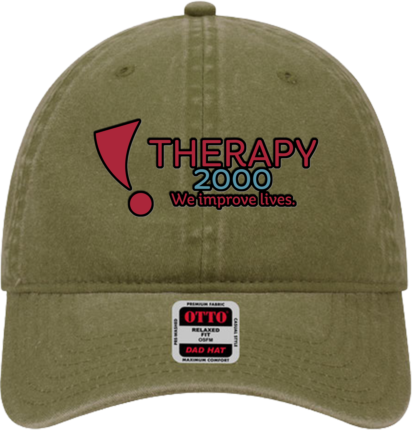 T2K Otto Unstructured Ball Cap Leatherette Full Color UV Printed Leatherette Logo