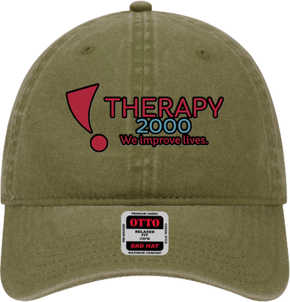 T2K Otto Unstructured Ball Cap Leatherette Full Color UV Printed Leatherette Logo