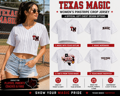 Texas Magic Women's Pinstripe Crop Jersey