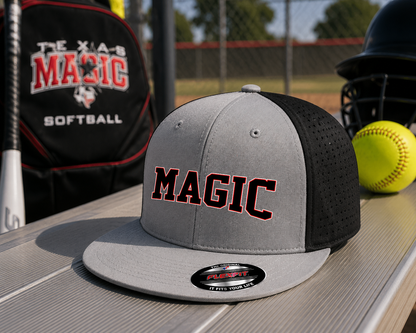 Texas Magic Flat Bill Flexfit Hat - Official Magic Logo