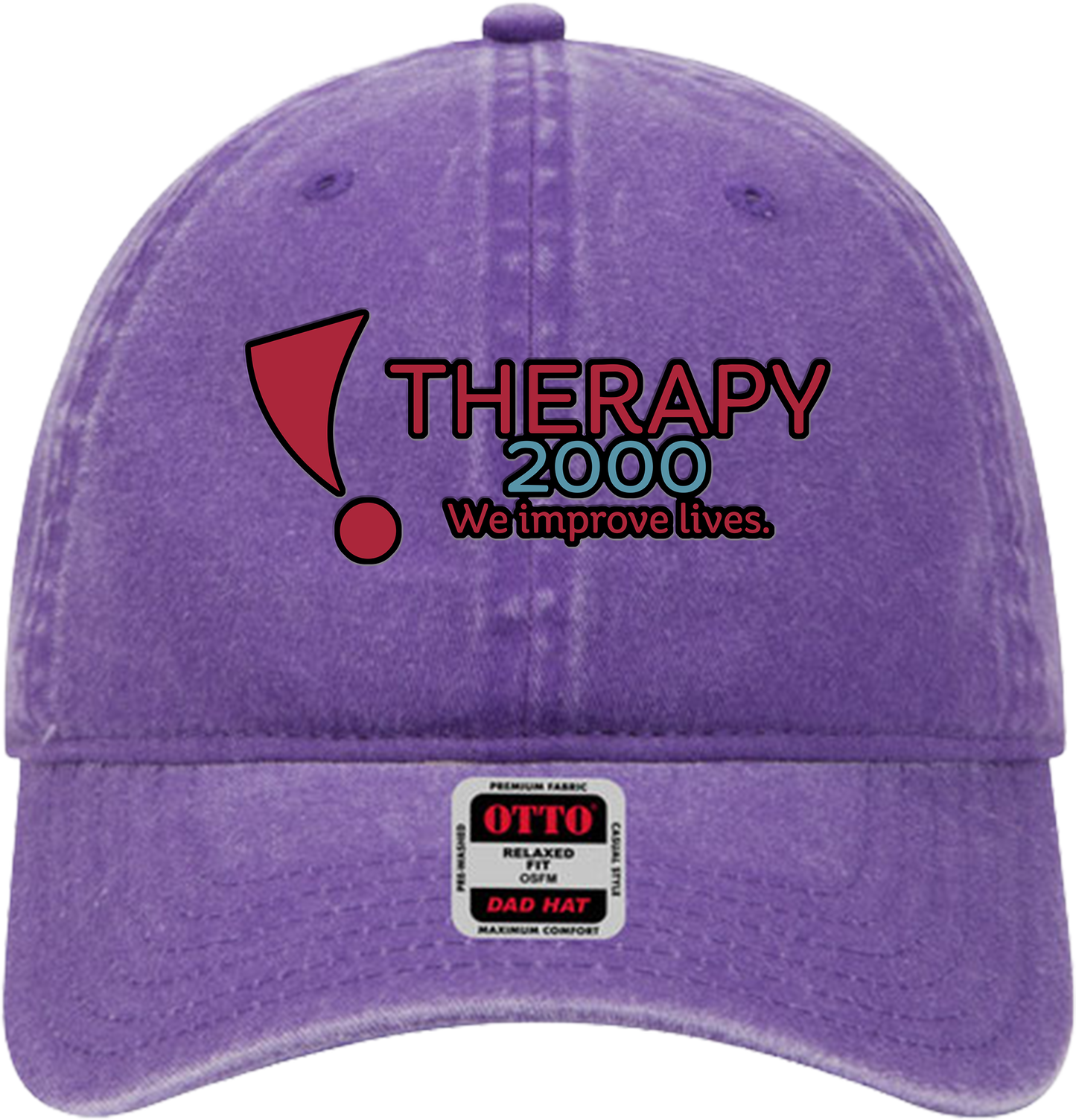 T2K Otto Unstructured Ball Cap Leatherette Full Color UV Printed Leatherette Logo
