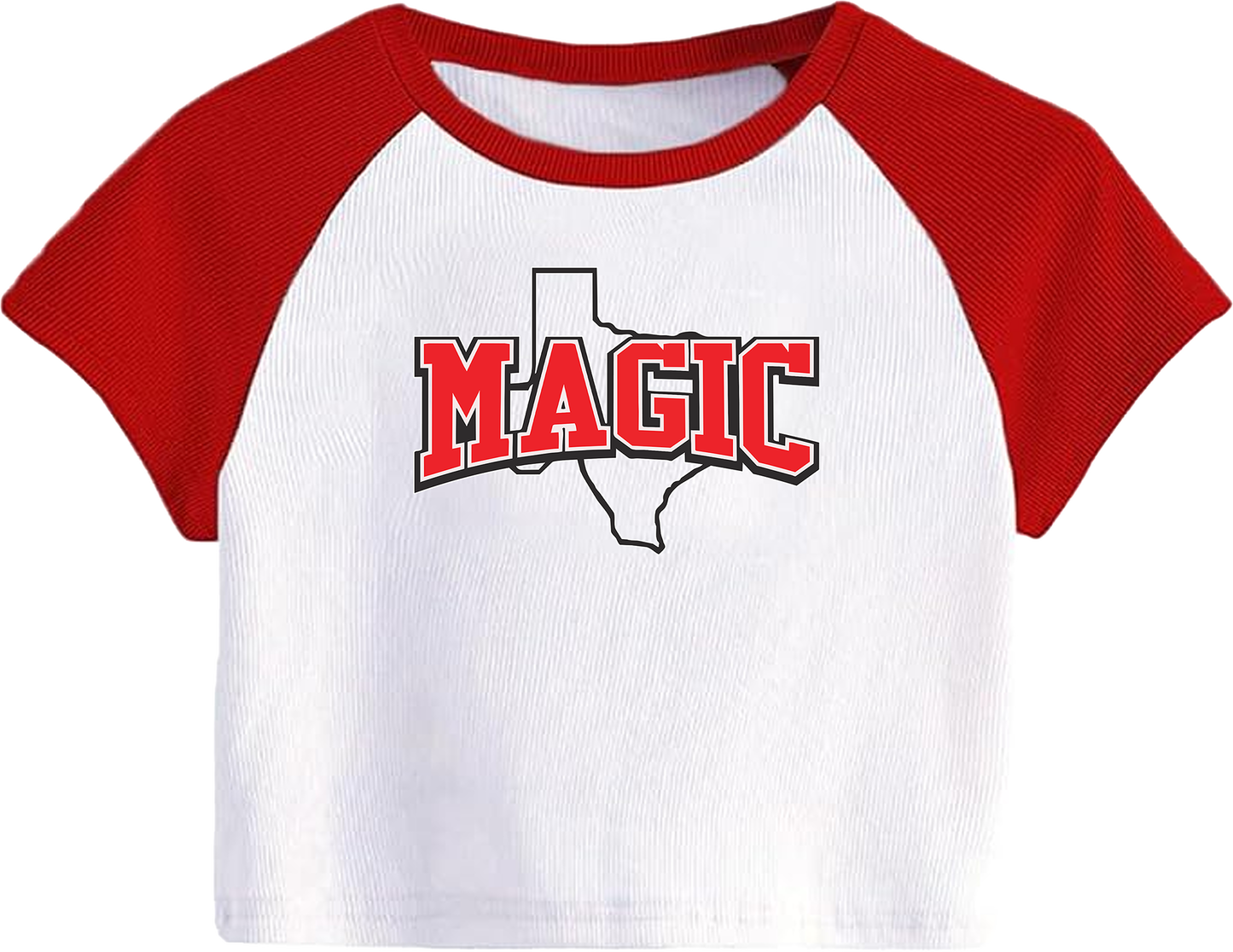 Texas Magic Women's Raglan Crop Tee