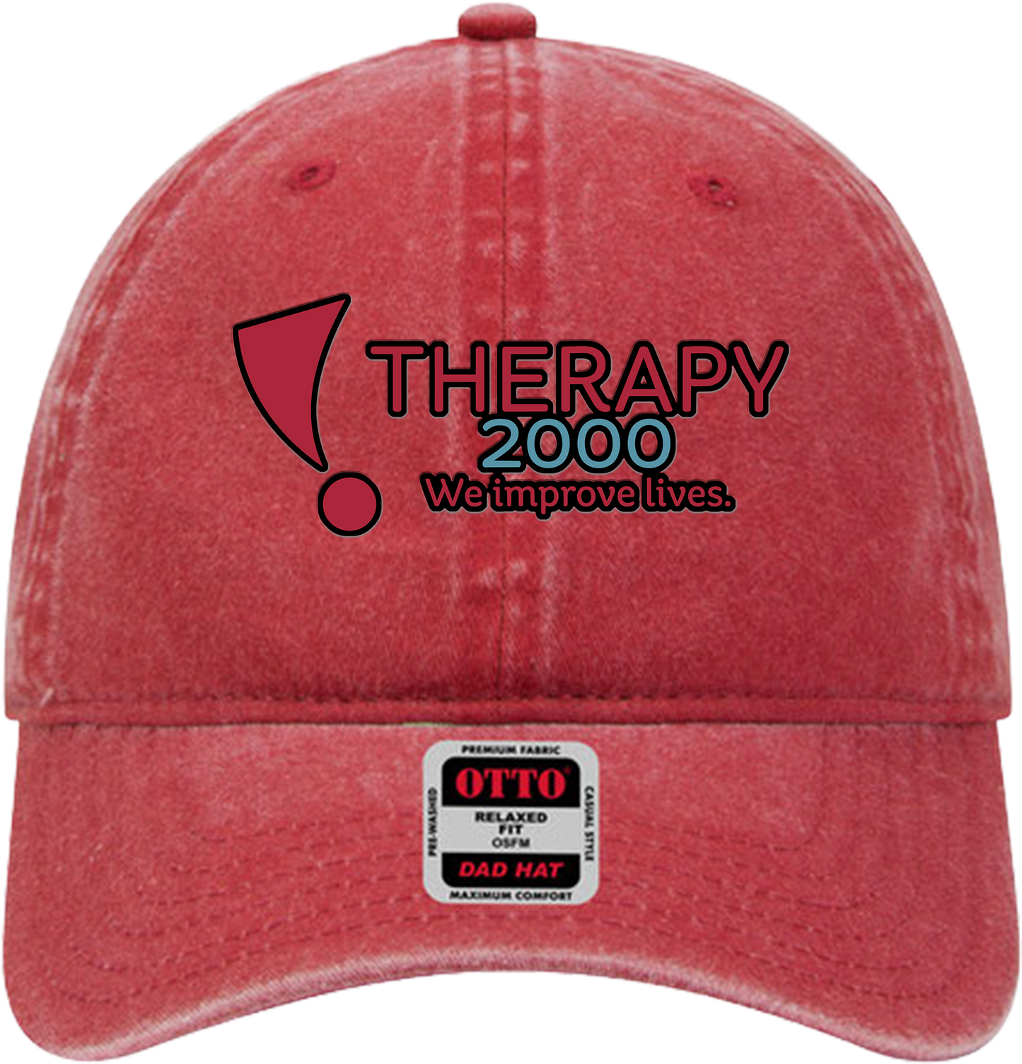 T2K Otto Unstructured Ball Cap Leatherette Full Color UV Printed Leatherette Logo