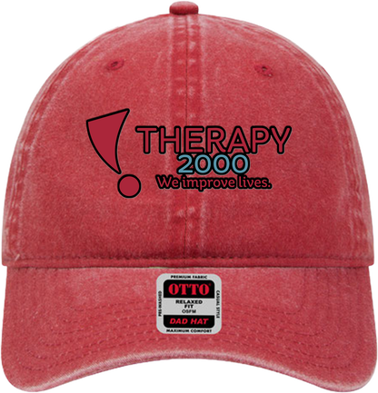 T2K Otto Unstructured Ball Cap Leatherette Full Color UV Printed Leatherette Logo