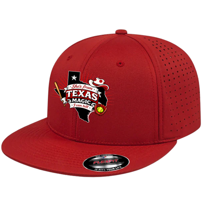 Texas Magic Flat Bill Performance Hat – She's From Texas Magic Logo