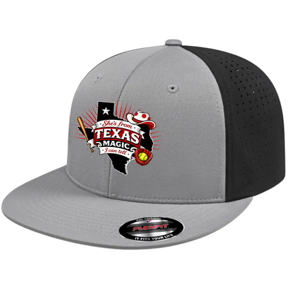 Texas Magic Flat Bill Performance Hat – She's From Texas Magic Logo