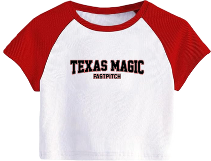 Texas Magic Women's Raglan Crop Tee