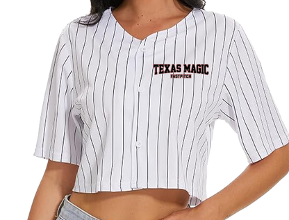 Texas Magic Women's Pinstripe Crop Jersey