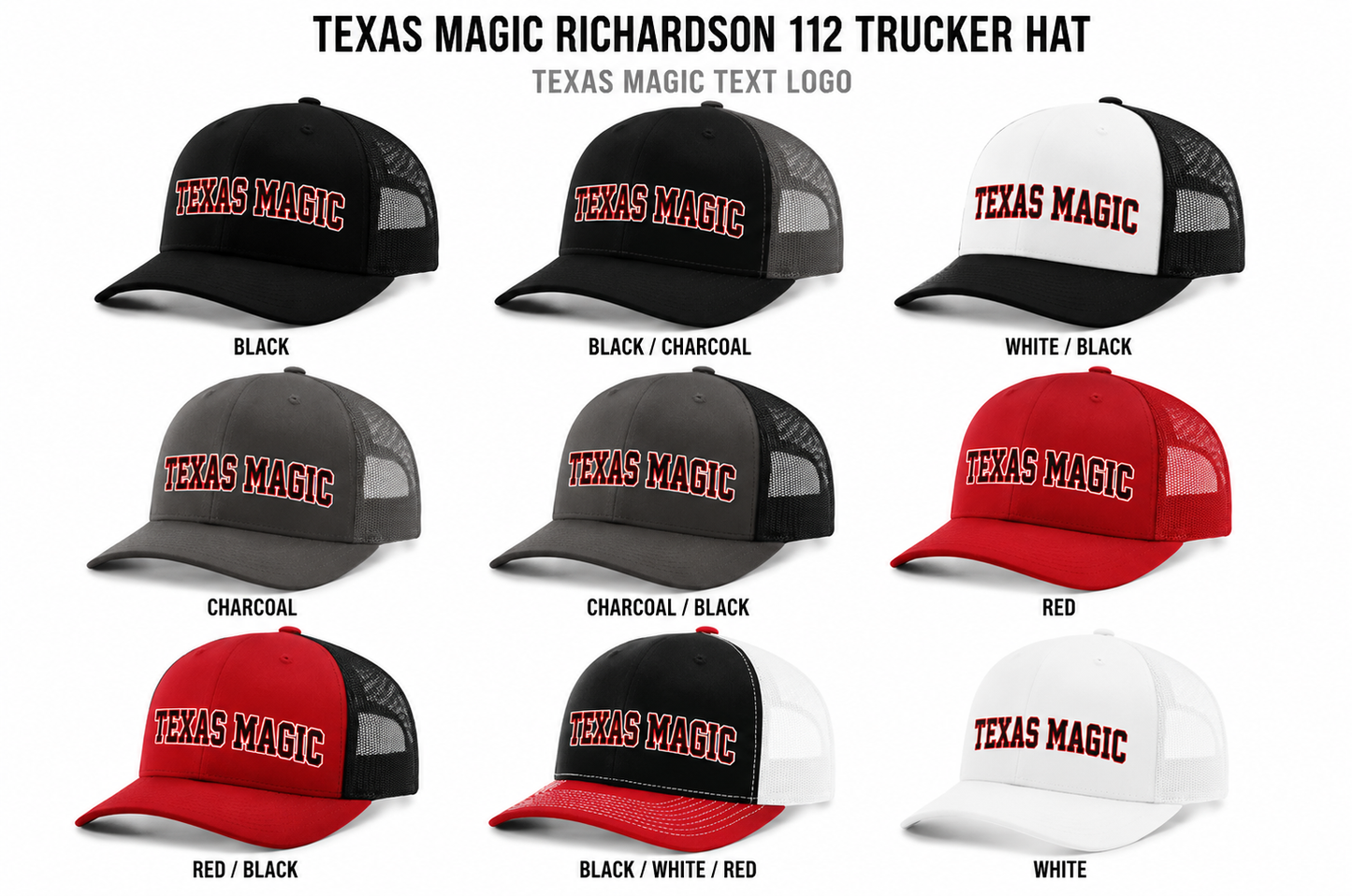 Texas Magic Richardson 112 Trucker Hat | Texas Magic Stretched Logo