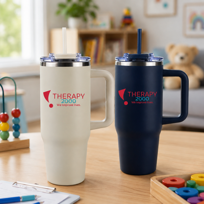 Therapy 2000 30oz Big Swig Tumbler with Handle – Full Color UV Printed Logo