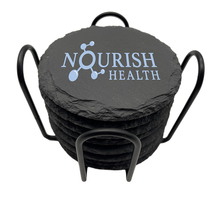 Nourish Health Slate Coaster Set